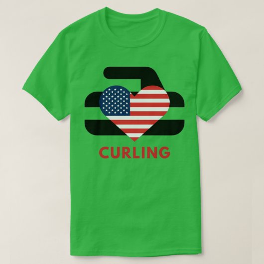 T-shirt Curling Love USA (Design devant)