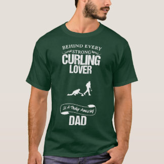 T-shirt Curling Lover Extraordinaire Papa Drôle Design pou