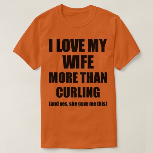 T-shirt Curling Mari Drôle Valentine Idée Cadeau Pour Mon (Design devant)