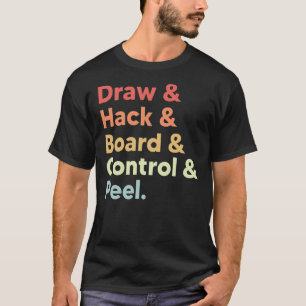 T-shirt Curling meme draw hack board control peel retro