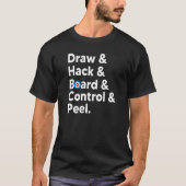 T-shirt Curling Mème Draw Hack Board Contrôle Peel Curling (Devant)