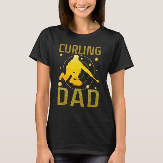 T-shirt Curling papa (Devant)