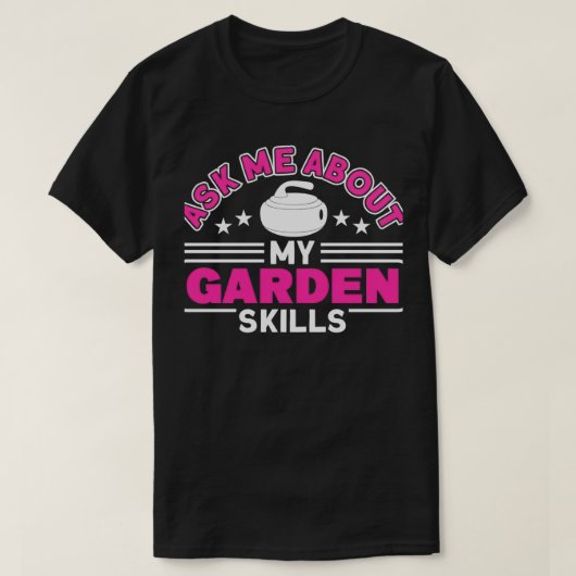 T-shirt Curling Posez-Moi Des Questions Sur Mes Compétence (Design devant)