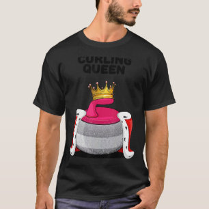 T-shirt Curling Queen Girls Curling Team Joueuse Femme Cur