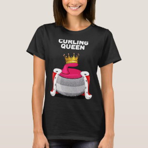T-shirt Curling Queen Girls Curling Team Joueuse Femme Cur