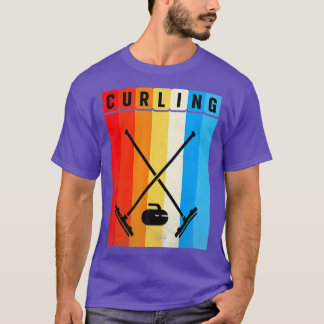 T-shirt Curling rétro vintage