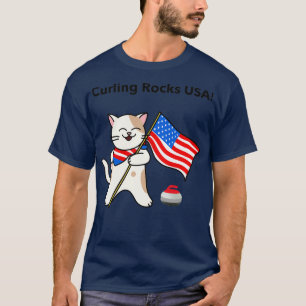 T-shirt Curling Rocks USA