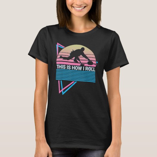 T-shirt Curling Stone Curling Player Retro C'Est Comme Ça (Devant)