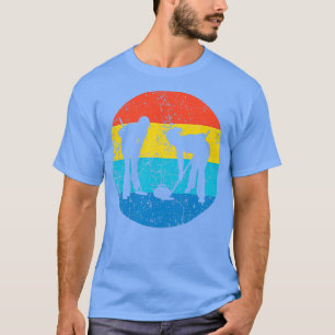 T-shirt Curling Vintage Curler Retro 1970x27s Style Circle