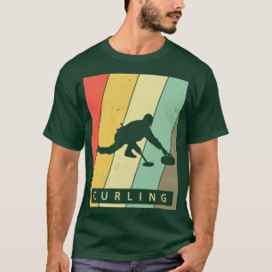 T-shirt Curling Vintage Retro Sports 2