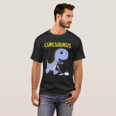 T-shirt Curlsaurus  Dinosaur  Curling Sport Costume (Devant entier)
