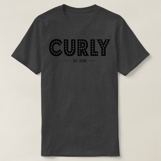 T-shirt Curly Est 2020 Coiffeuse fille (Design devant)