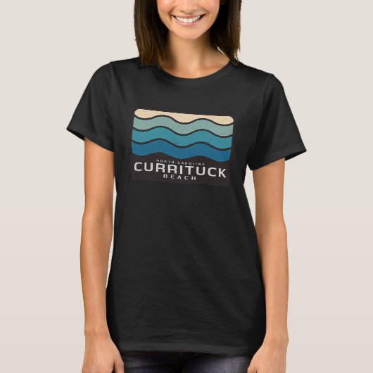 T-shirt Currituck Beach NC Summertime Lazy Wavy Waves (Devant)