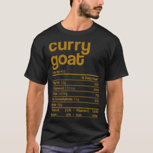 T-shirt Curry Goat Nutrition Fact Drôle Thanksgiving Chris