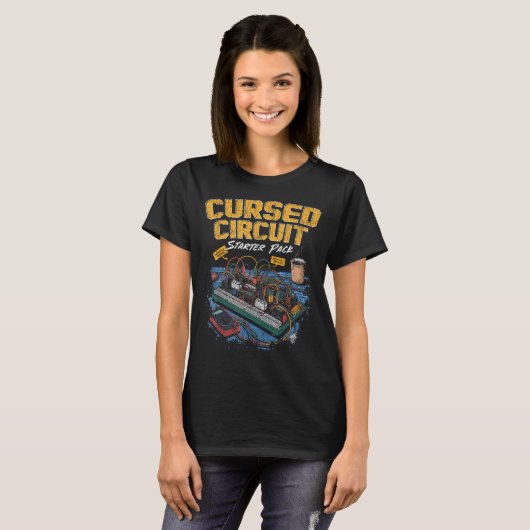 T-shirt Cursed Circuit Starter Pack Funny Electronics Hall (Devant entier)