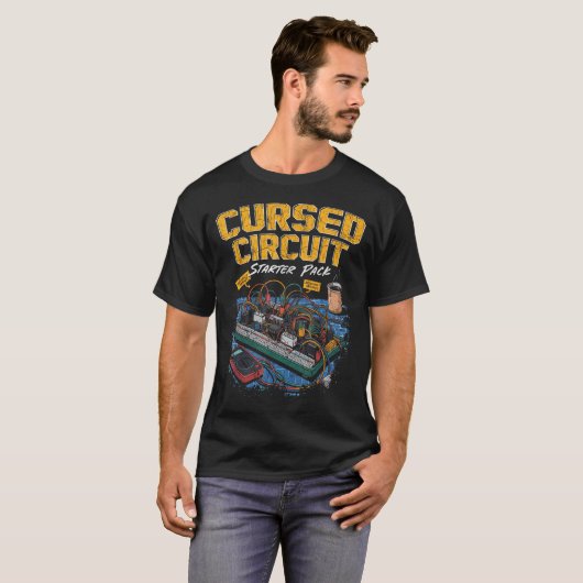 T-shirt Cursed Circuit Starter Pack Funny Electronics Hall (Devant entier)