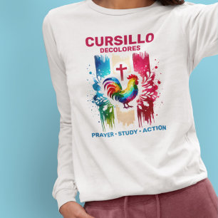 T-shirt Cursillo DeColores Rooster & Cross Brush Strokes