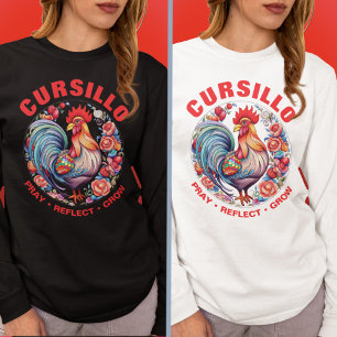 T-shirt Cursillo Rooster avec Rose Pray Reflet Grow