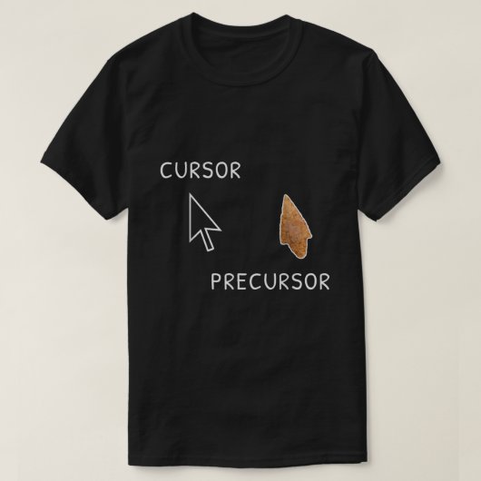 T-shirt Cursor Précurseur Archéologie Arrowhead Drôle Palé (Design devant)