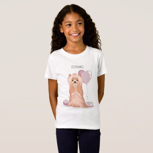 T-Shirt Curte Yorkshire Terrier Anniversaire (Devant entier)