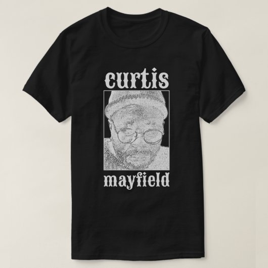 T-shirt Curtis Mayfield White (Design devant)
