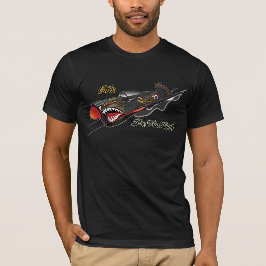 T-shirt Curtis P40 WarHawk (Devant)