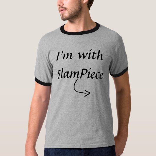 T-shirt curved_arrow, je suis avec SlamPiece (Devant)