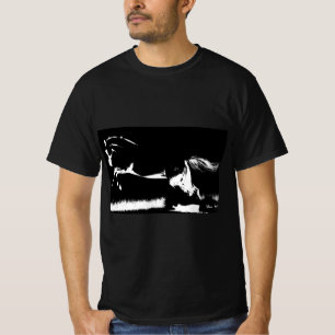 T-shirt Curvet Horse tendance moderne Pop Art Modèle Mens