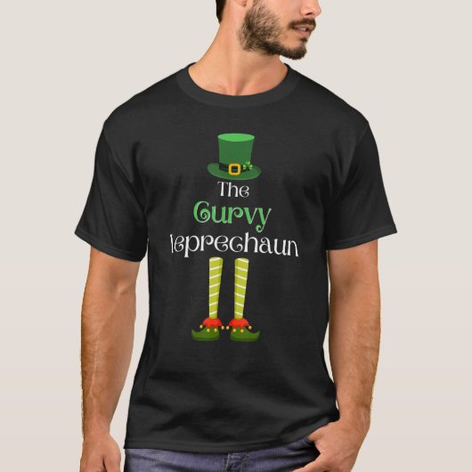 T-shirt Curvy Leprechaun Matching Family Group St. Patrick (Devant)