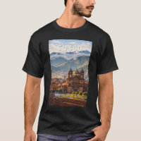 Cusco Pérou Illustration Art de voyage Vintage