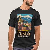 Cusco Pérou Illustration Art de Voyage Vintage