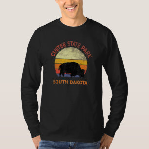 T-shirt Custer State Park Sud Vintage Buffalo Rétro Soleil
