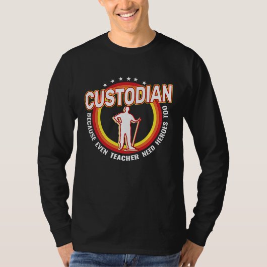 T-shirt Custodian because even  Caretaker Custodian janito (Devant)