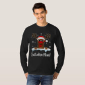 T-shirt Custodian Squad Xmas Reindeer Santa Hat Christmas  (Devant entier)