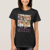 T-shirt Custom 4 Photo Collage for Grandma - Gift (Devant)