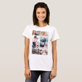 T-shirt Custom 8 photo collage meilleure maman jamais phot (Devant entier)