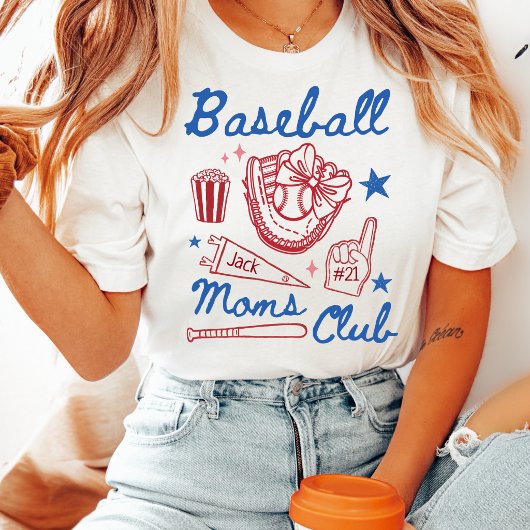 T-shirt Custom Baseball Moms Club