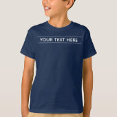 T-shirt Custom Basic Dark Navy Blue Ajouter votre texte En (Devant)