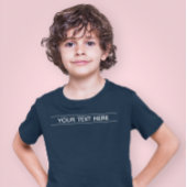 T-shirt Custom Basic Dark Navy Blue Ajouter votre texte En