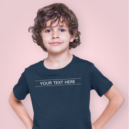 T-shirt Custom Basic Dark Navy Blue Ajouter votre texte En