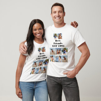 T-shirt Custom Best Friends depuis 1995 8 photo collage