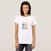 T-shirt Custom best maman ville typographie moderne T-shir (Devant entier)