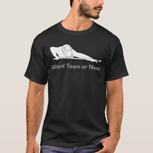 T-shirt Custom Billiards Pool League Team Gear (Devant)