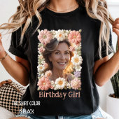 T-shirt Custom Birthday Floral Frame Personalized 