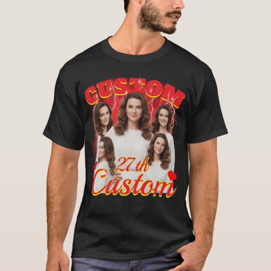 T-shirt Custom birthday gift bootleg for your girlfriend (Devant)