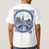 T-shirt Custom Blue Delft Amsterdam Souvenir (Dos)