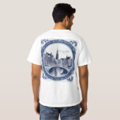 T-shirt Custom Blue Delft Amsterdam Souvenir (Dos entier)