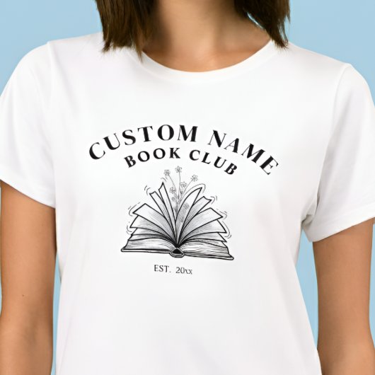 T-shirt Custom Book Club Name Shirt