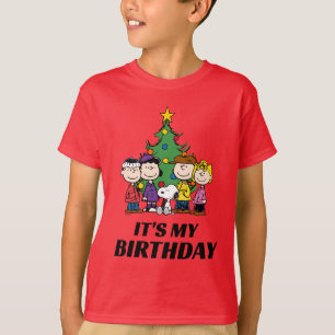 T-shirt Custom Charlie Brown et amis Anniversaire hivernal