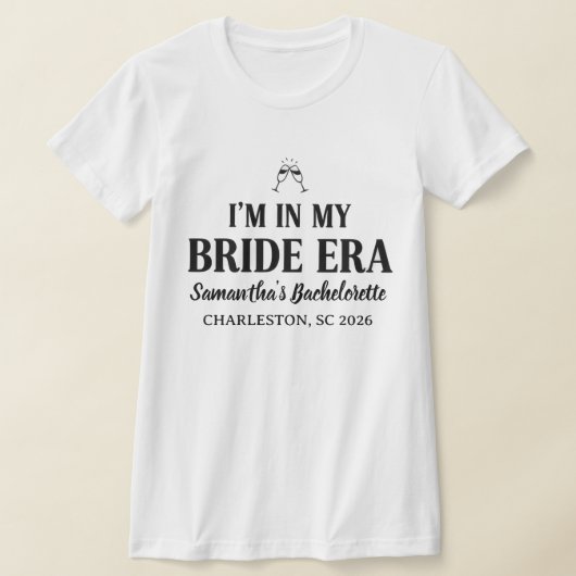 T-shirt Custom Chic Minimalist Personalized Bachelorette (Poser)